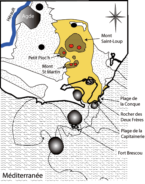 Synthèse de la carte géologique d'Agde au 1/50.000e.