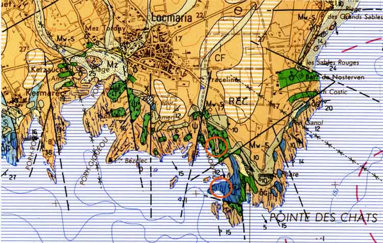Île de Groix Carte géologique BRGM 1/50000